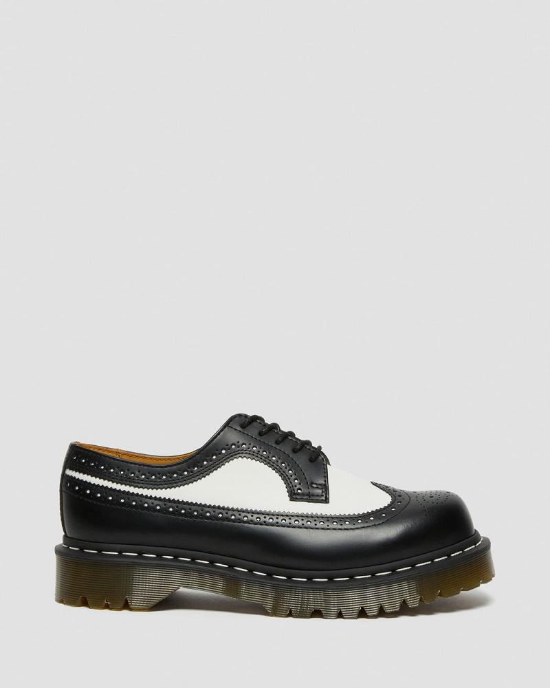 Black Men's Dr Martens 3989 Bex Smooth Leather Brogue Oxfords Shoes | CA 612NWY